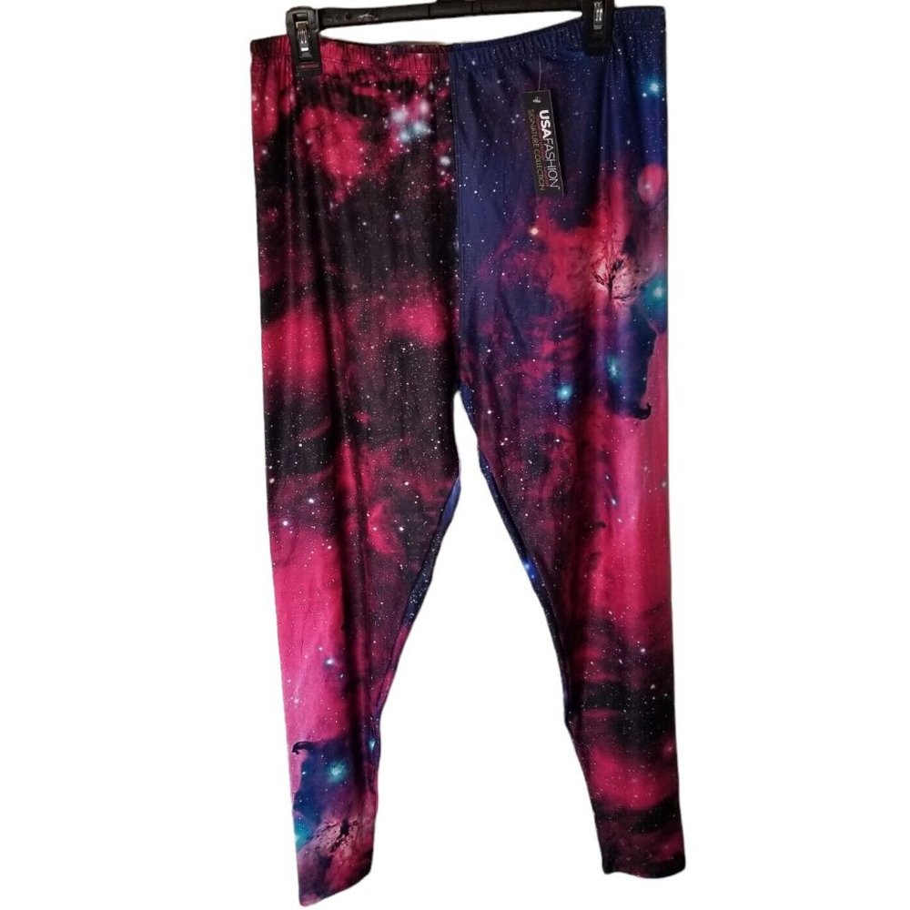 Cosmos Galaxy Women's Large Amazing Buttery Soft Ankle Length Leggings